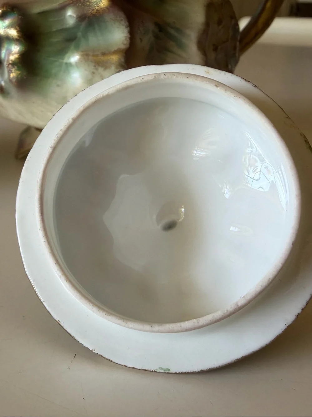 RARE RS PRUSSIA SUNFLOWER (MOLD 626) PORCELAIN SUGAR AND CREAMER SET